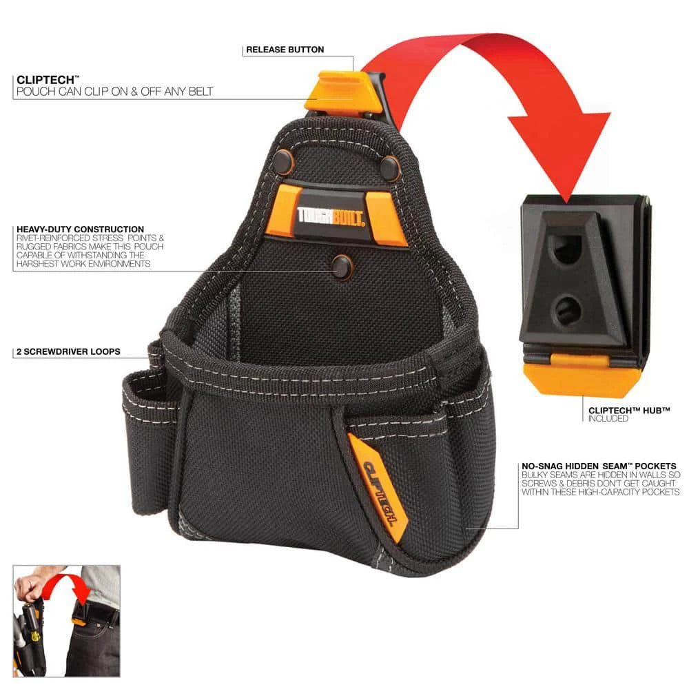 ToughBuilt TB-CT-25 Tape Measure / All Purpose Pouch Tools Packaging Bag